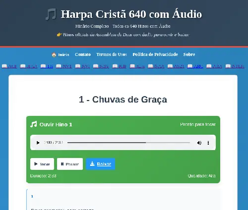 Harpa Cristã 640 com Áudio