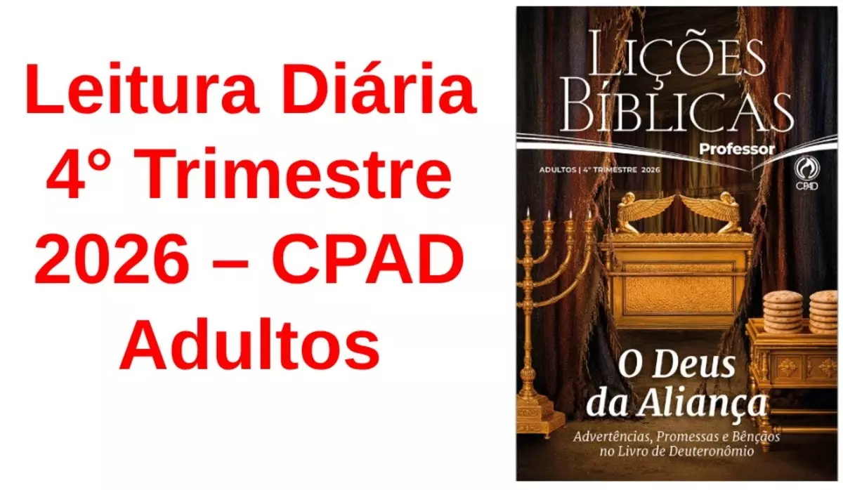 Leitura Diária 4º Trimestre 2026 CPAD Adultos - O Deus da Aliança